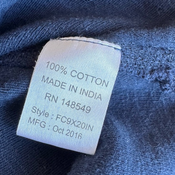 Free Planet Blue‎ Hooded Short Sleeve X Large 100 % Cotton Sustainable Sporty - Picture 7 of 8